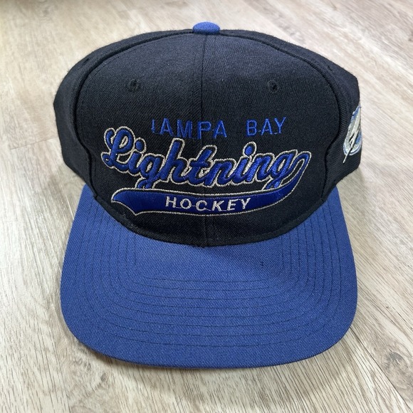 STARTER Other - VTG Starter Tampa Bay Lightning Snapback Hat NHL Hockey Tailsweep Black Wool Cap